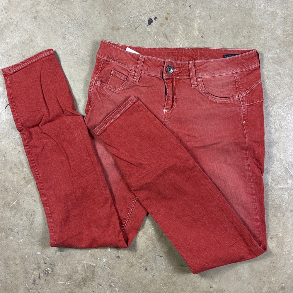 United Colors Of Benetton Women's Size 30 Brick Red Skinny Jeans